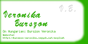 veronika burszon business card